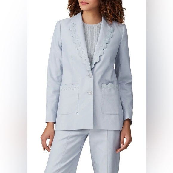 Rebecca Taylor Jackets & Blazers - Rebecca Taylor Echo Blue Slub Denim Blazer Jacket NWT Size 0 $595